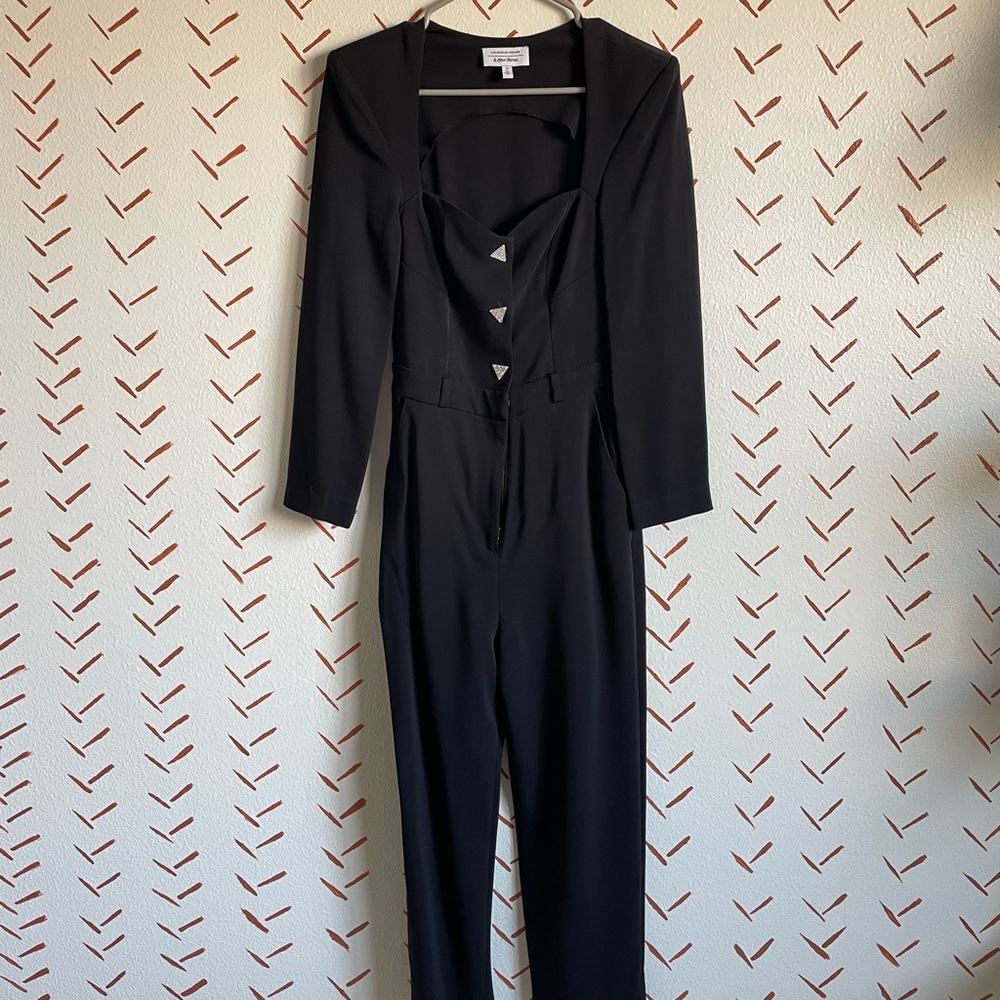 & Other Stories black jumpsuit w/ sparkle buttons